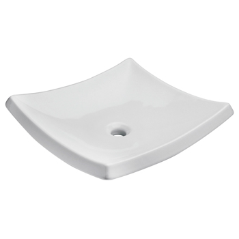 LAVABO SOBREPONER SIN REBOSADERO BLANCO ALTO BRILLO HELVEX LV TRAZZO